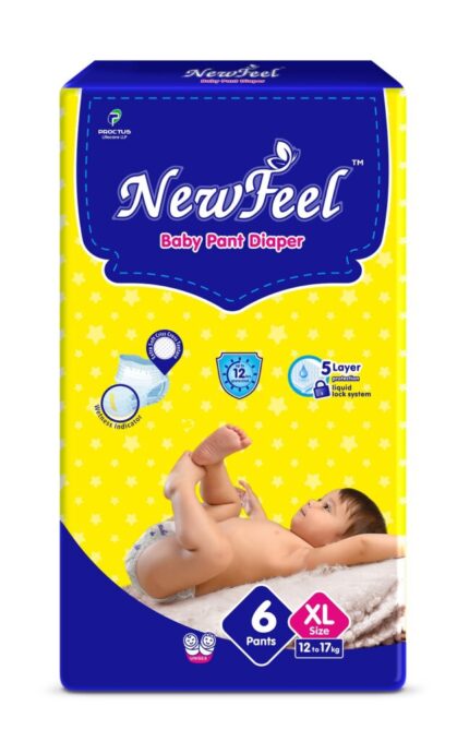 NewFeel Baby Diaper Extra Large Size – 6 Count
